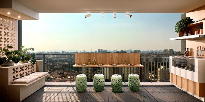 Terraço apto. 69 m²